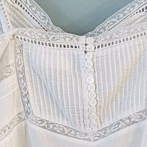 Zadig & Voltaire Camil Camisole, White lace summer blouse, Size Medium - Picture 3 of 9